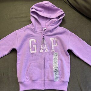 Girls GAP zip-up hooded sweatshirt